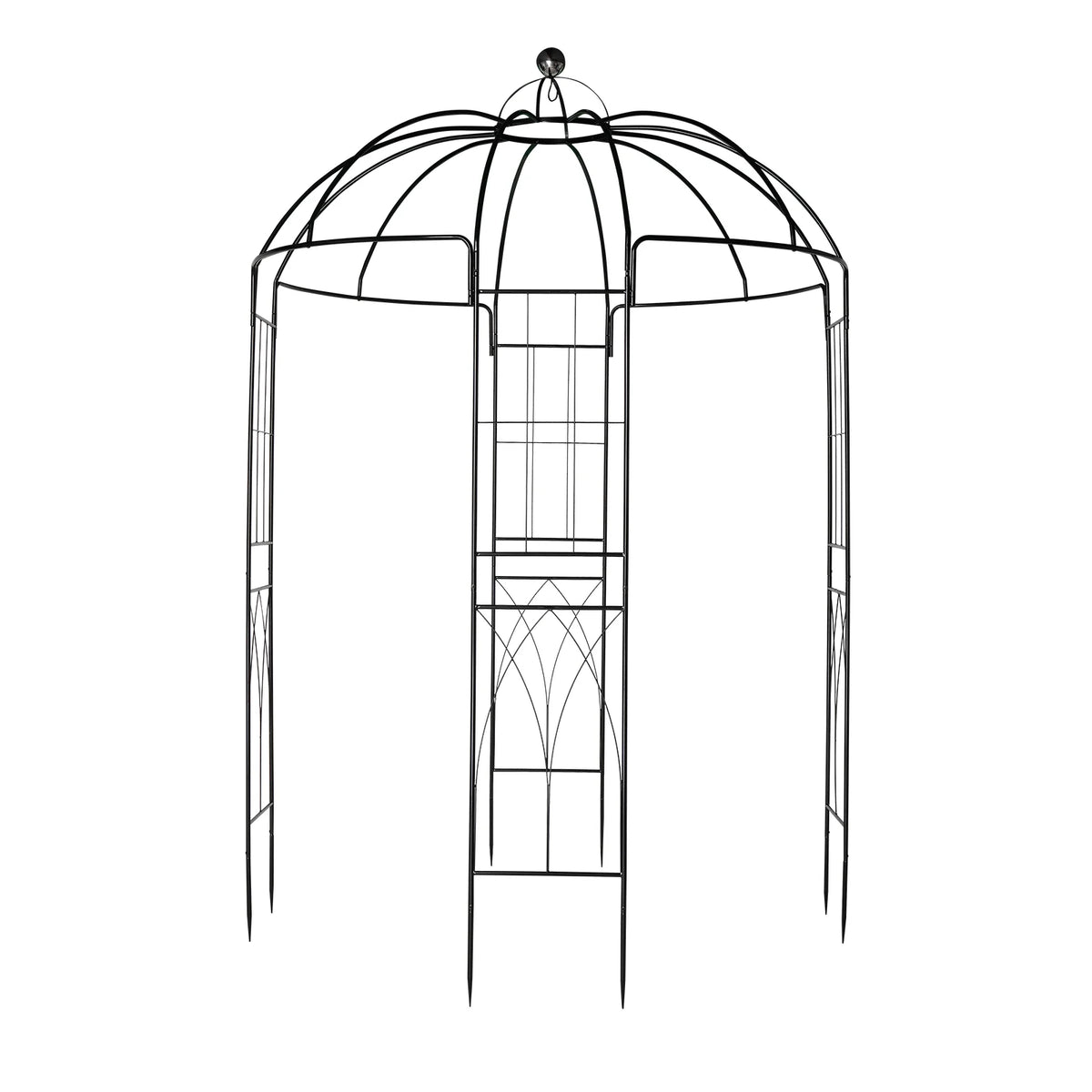 Ktaxon Garden Arch 8.8Ft Garden Birdcage Shape Garden Arbor Garden Gazebo