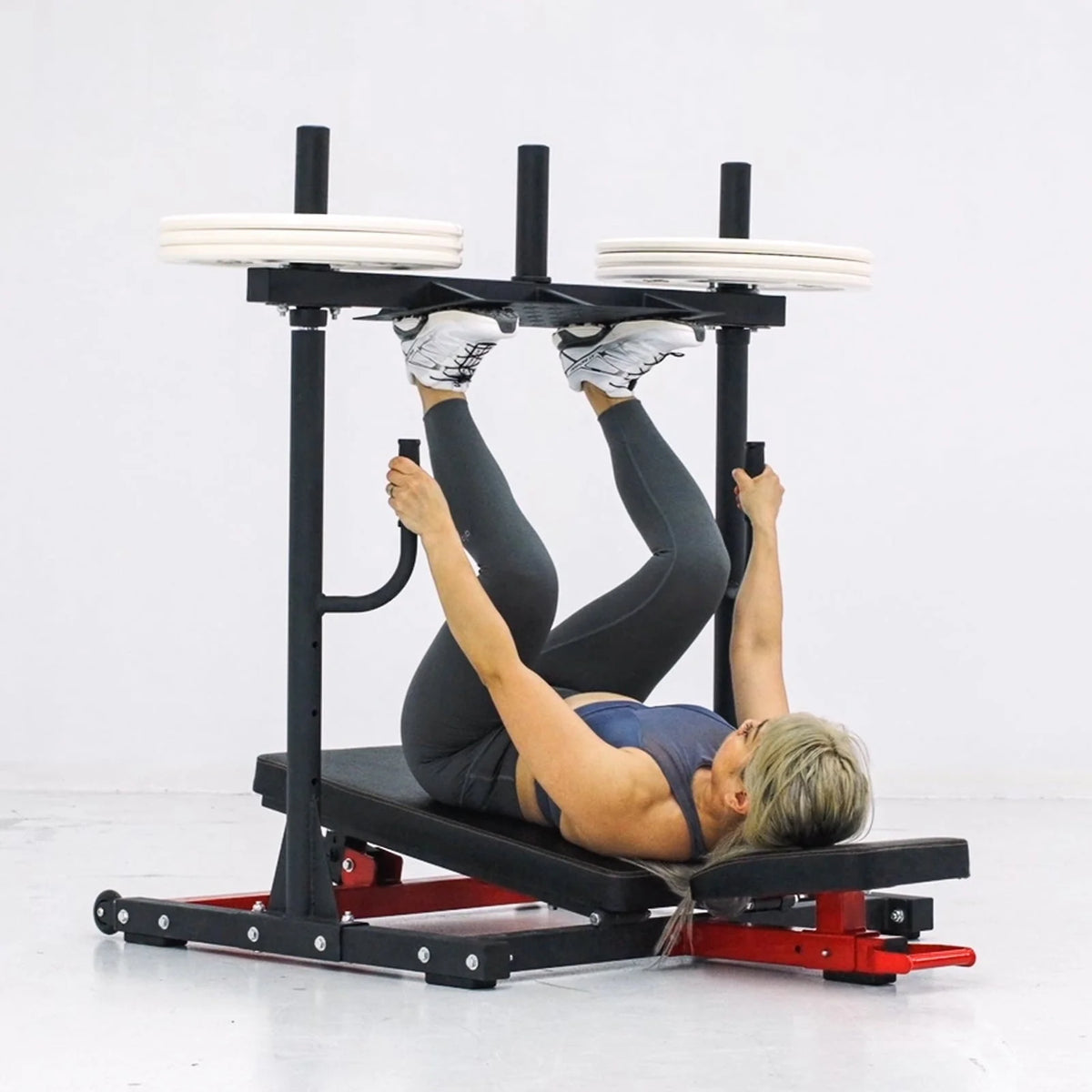 syedee Vertical Leg Press Machine, 600LBS Leg Strengthening Workout Machine with Transport Wheels and 3 Height Choice