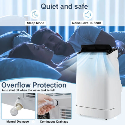 Canddidliike 15000 BTU Portable Air Conditioner with APP Control and Heat, Room Air Conditioner with Remote Control,Dehumidifier
