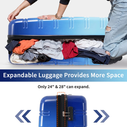 Luggage Sets 3 Piece, Hardside Expandable Ultra Durable PC Lightweight Carry On, Travel Suitcase Set with TSA Lock Spinner Wheels, Multicolor Purple