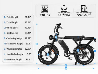 Hipatoo 26" Electric Bike 500W 20MPH E-bike, 36V 10.4Ah Battery, Ebike for Adults, E Bike UL2849
