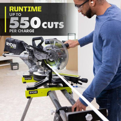 ONE+ HP 18V Brushless Cordless 2-Tool Combo Kit with Miter Saw and Compact Portable Jobsite Table Saw (Tools Only)