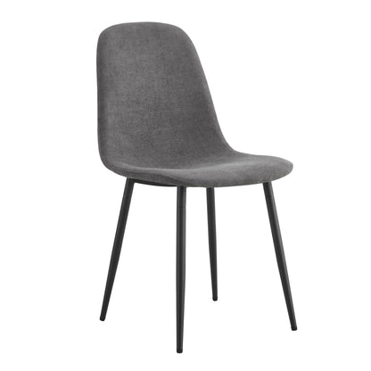 Highsound Dining Chairs Set of 4,Mid-Century Modern Upholstered Dining Chairs with Velvet Cushion Seat for Dinning Room&Living Room, Black