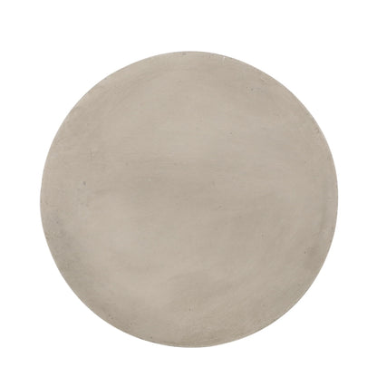 GDF Studio Attola Outdoor Lightweight Concrete Side Table, Light Gray