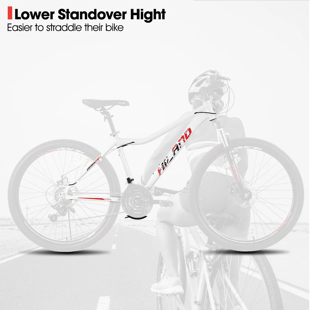 Hiland Mountain Bike for Woman, Shimano 21 Speed 26 inch Wheels Mountain Bicycle, Mint Green