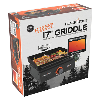 Blackstone Adventure Ready Single Burner 17�� Tabletop Griddle with Non Slip Feet