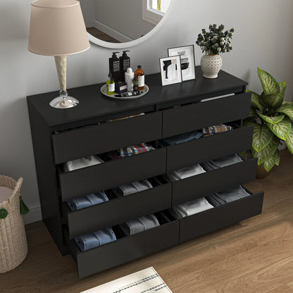 Kadyn White Chest of Drawer, 6 Double Drawer Dresser for Bedroom, Modern Storage Cabinet for Living Room, Dresser