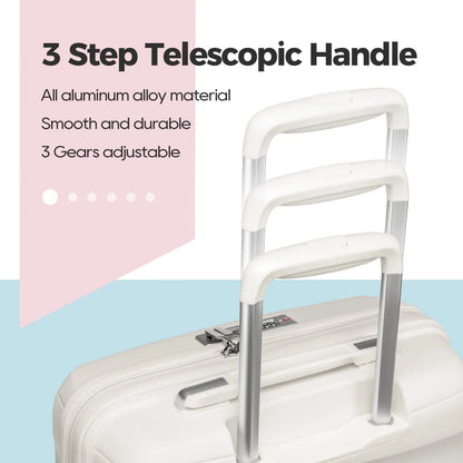 Melalenia Luggage Set , Expandable Carry-on Suitcase with Spinner Wheels Hardside 5PCS Set with TSA Lock