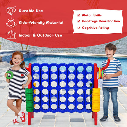 Costway Giant 4 in A Row Jumbo 4-to-Score Game Set W/Storage Carrying Bag for Kids Adult