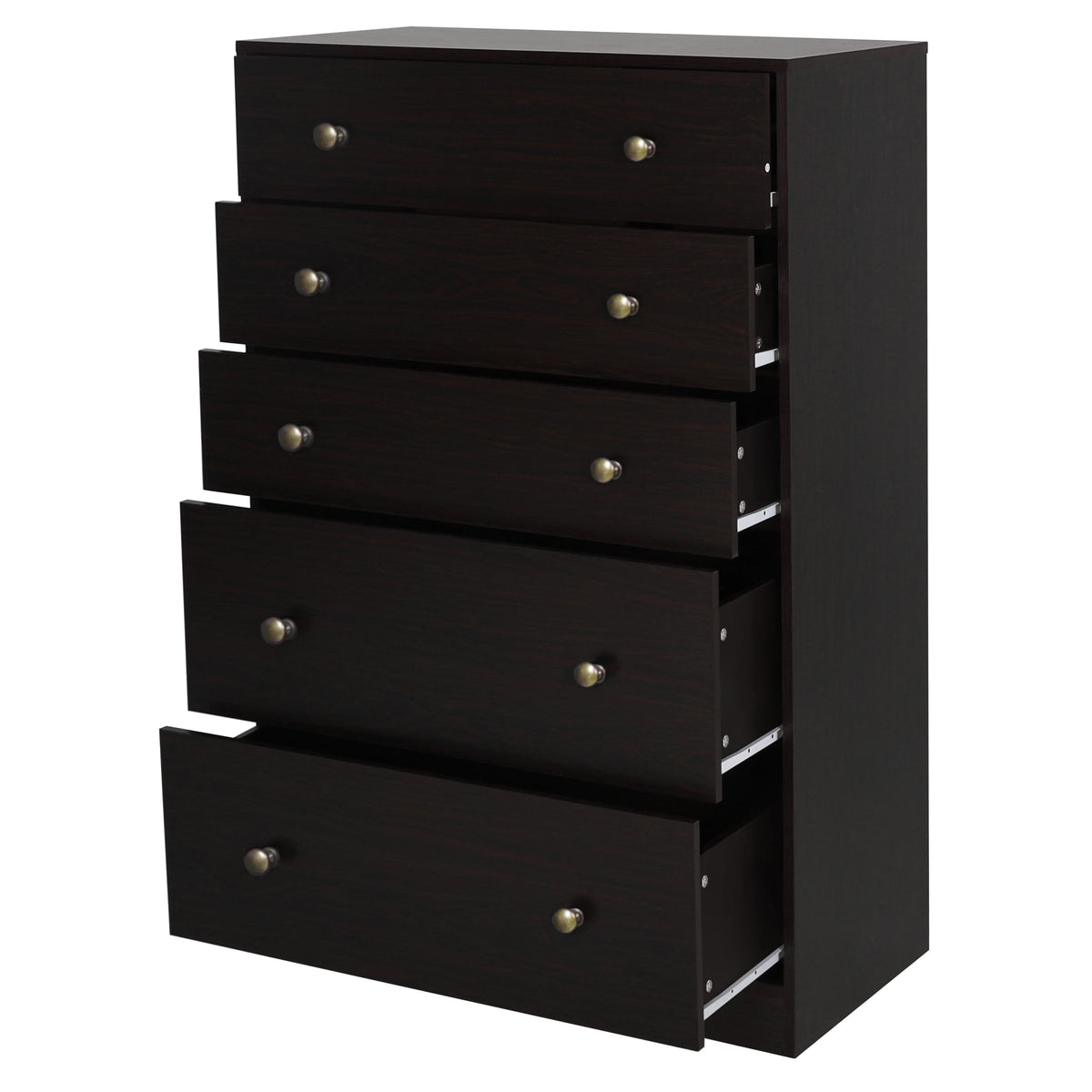 VEIKOUS Oversized 5-Drawer Dresser Chest, Large Storage Dresser for Bedroom Storage, Oak