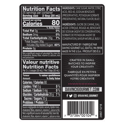 DaVinci Classic Syrup, Raspberry, 25.4 oz