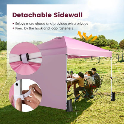 Gvn 10 x 10 ft Pink Pop up Outdoor Canopies, Waterproof