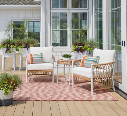 Better Homes & Gardens Lilah 2-Pack Outdoor Wicker Lounge Chairs, Black