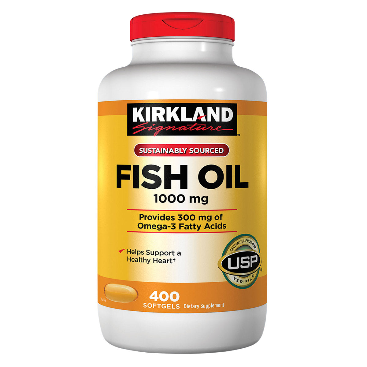 Kirkland Signature Fish Oil 1000 mg., 400 Softgels