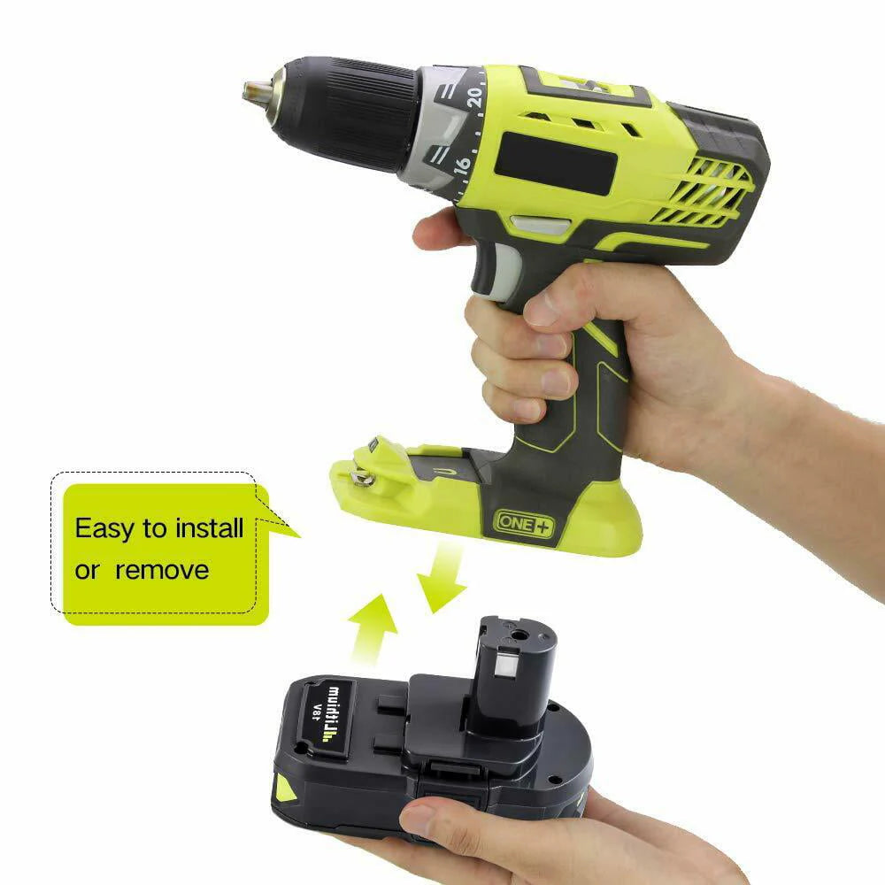 18V Battery for Ryobi ONE+ Chainsaws, Pole Saw, Cultivator, Seed Spreader