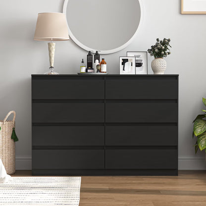 Kadyn White Chest of Drawer, 6 Double Drawer Dresser for Bedroom, Modern Storage Cabinet for Living Room, Dresser