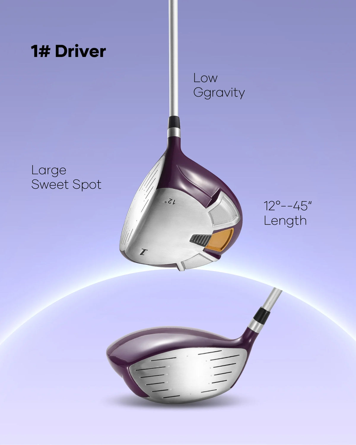 Complete Golf Clubs Package 9 Club Set for Men Woman Right Handed True Temper Steel Shafts Putter Stand Bag and 3 H C Bonus Head