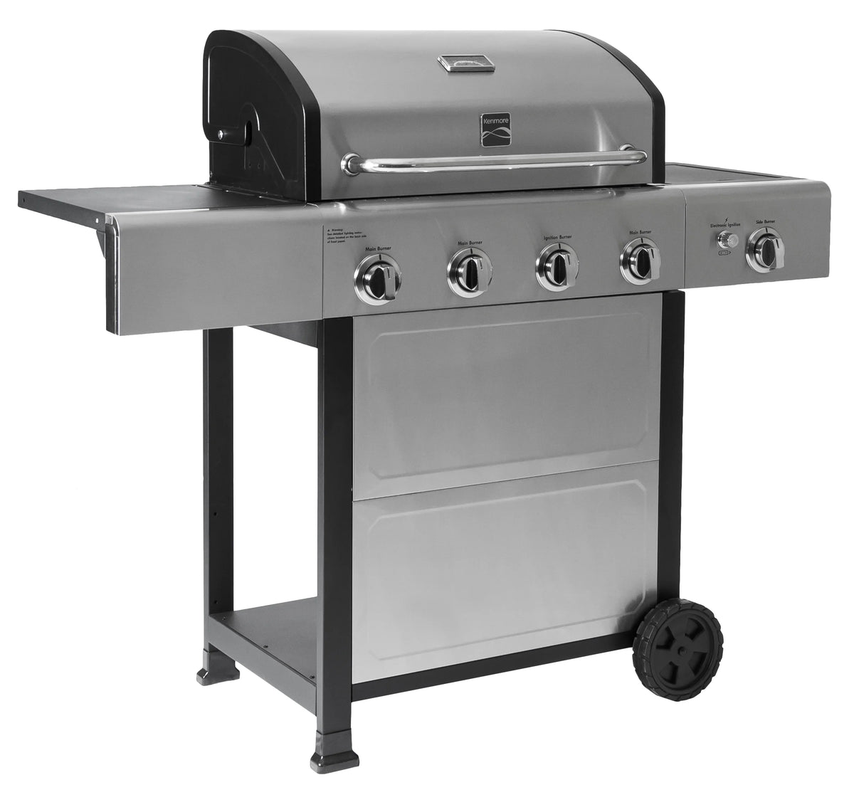 Kenmore BBQ Propane Gas Grill - 5 Burners with Side Burner & Searing Zone, 644 Sq. In. Stainless Steel Grill, 66,000 BTU, Ideal for Outdoor Cooking, Patio & Backyard, Black