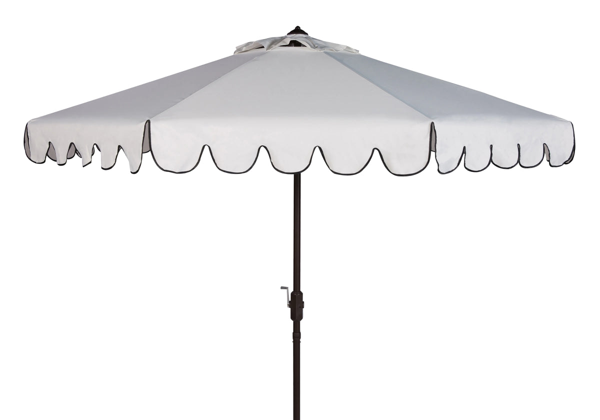 Safavieh Venice 9' Market Crank Tilt Patio Umbrella, Navy/White