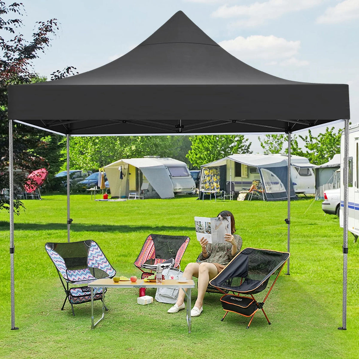 SANOPY 10 x 10 FT Pop Up Canopy Tent 10x10 Easy up Canopy, Heavy Duty Outdoor Canopy UPF 50+ All Weather Waterproof Instant Party Tents for Parties Gazebo with Handbag