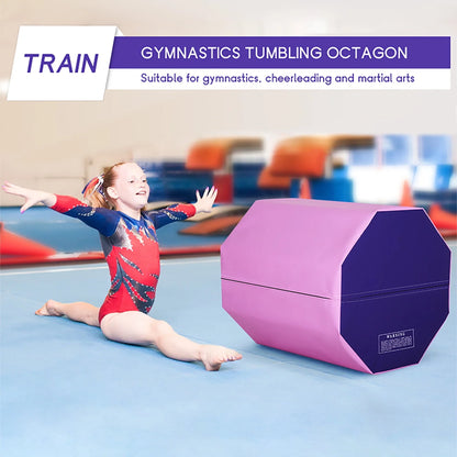YRLLENSDAN 25x 26 inch Octagon Tumbling Mat for Gymnastics, Gymnastics Octagon Tumbler Mat Fitness Equipment Mat Home Gym, Pink