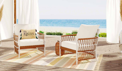 Better Homes & Gardens Lilah 2-Pack Outdoor Wicker Lounge Chairs, Black