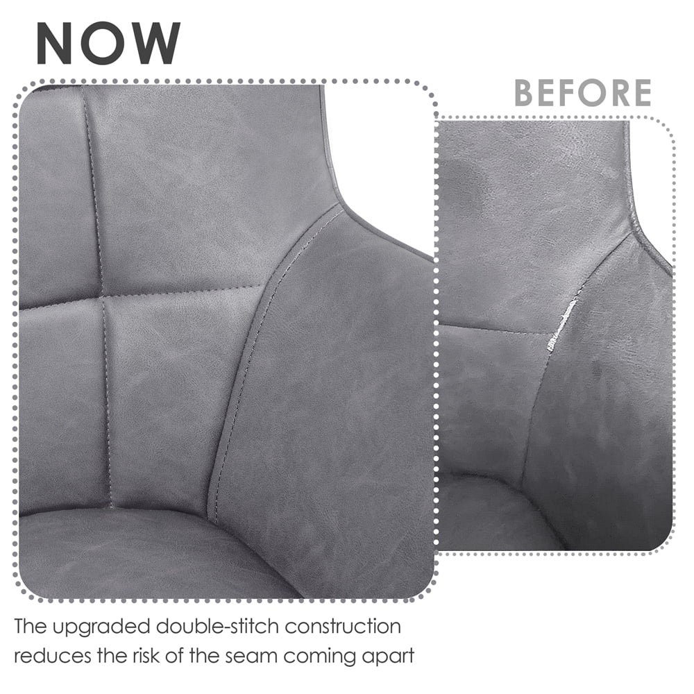 Alden Design Mid-Century Modern Faux Leather Wingback Accent Chair, Brown