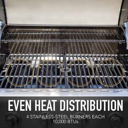 Kenmore BBQ Propane Gas Grill - 5 Burners with Side Burner & Searing Zone, 644 Sq. In. Stainless Steel Grill, 66,000 BTU, Ideal for Outdoor Cooking, Patio & Backyard, Black