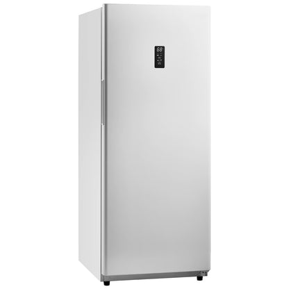 KFFKFF 17 Cu.Ft Upright Convertible Fridge/Freezer Upright Fridge Freezer Low Sound with Electronic Temperature Control Door Open too Long Alarm Adjustable Shelves and LED
