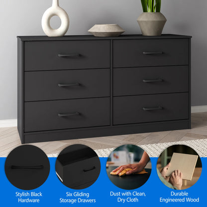Mainstays Ardent 6 Drawer Dresser, White