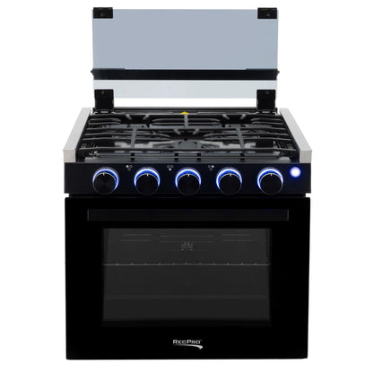 RecPro 17 Inch 3 Burner Propane RV Stove Gas Range without Hood, Silver