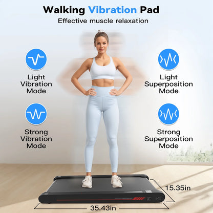 Sperax Walking Pad Treadmill with APP,3 in 1 Portable Under Desk Treadmill Fitness,Walking Vibration Workout Pad with Remote Control
