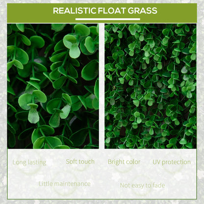 DUOSONG Outsunny Grass Wall Panels, 20" X 20" Artificial Grass Wall Decor,Greenery Backdrop Panels Wall For Outdoor, Indoor, Garden, Fence, Backyard, Fresh Green Green POLYETHYLENE Garden & Outdoor