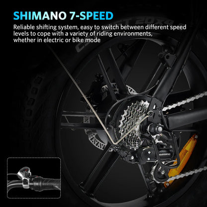 Hipatoo 26" Electric Bike 500W 20MPH E-bike, 36V 10.4Ah Battery, Ebike for Adults, E Bike UL2849