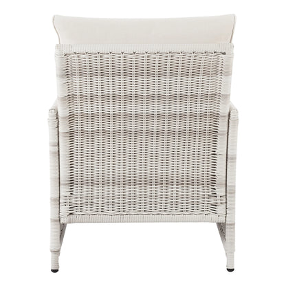 Better Homes & Gardens Paige Outdoor Wicker Stationary Lounge Chairs, Set of 2, White