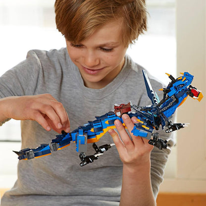 LEGO NINJAGO Masters of Spinjitzu: Stormbringer 70652 Ninja Toy Building Kit with Blue Dragon Model for Kids. Best Playset Gift for Boys (493 Piece)