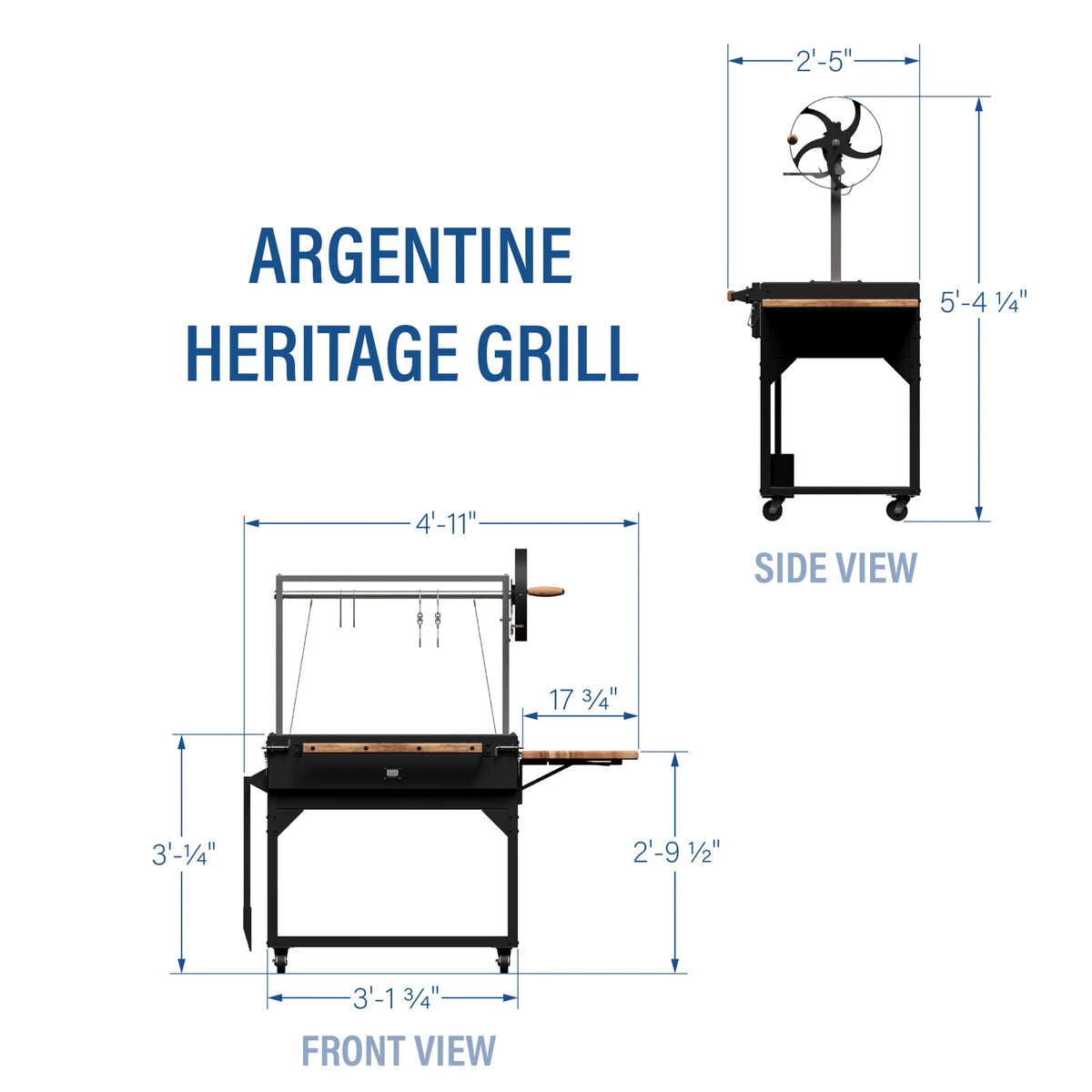 Backyard Discovery Argentine Santa Maria Heritage Wood Fire & Charcoal Grill, Fire Bricks