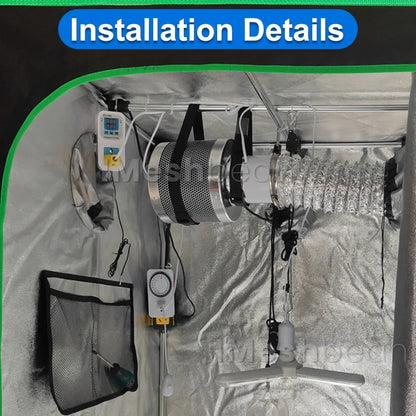 iMeshbean 48" x 48" x 80" Grow Tent Kit with Full Spectrum LED Plant Growth Lamp, Air Ventilation Filter System & Thermostat