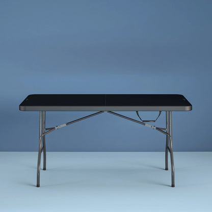 Cosco 6 Foot Centerfold Folding Table, Black
