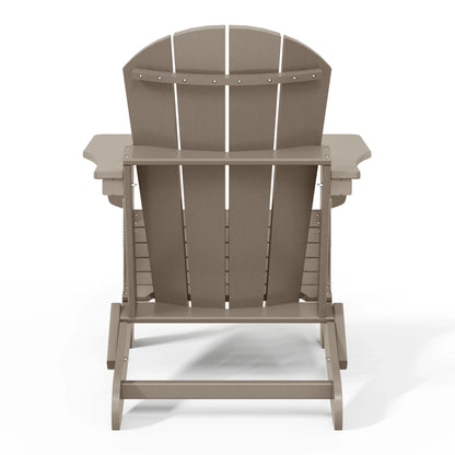 Westintrends Outdoor Folding HDPE Adirondack Chair, Patio Seat, Weather Resistant, Dark Brown