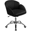 Velvet Desk Chair for Home Office, Makeup Vanity Chair with Armrests for Bedroom Modern, Swivel Rolling Chair