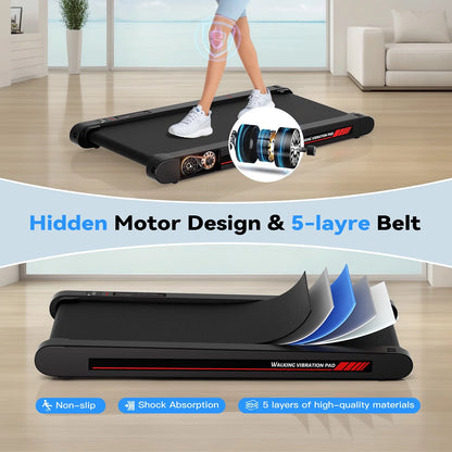 Sperax Walking Pad Treadmill with APP,3 in 1 Portable Under Desk Treadmill Fitness,Walking Vibration Workout Pad with Remote Control