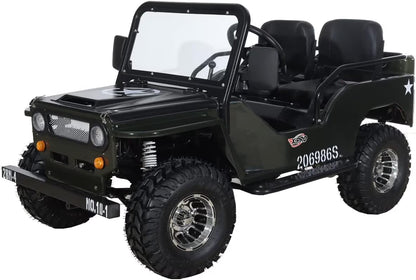 X-Pro 125cc Jeep Go Kart, 3-Speed Semi-Automatic Transmission w/Reverse, Big 18" Aluminum Rim Wheels