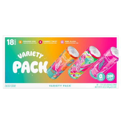 Alani Nu Energy Drink, Variety Pack, 12 fl oz, 18-count