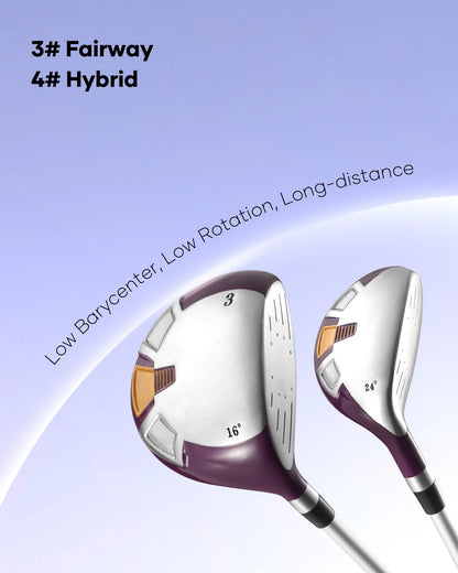 Complete Golf Clubs Package 9 Club Set for Men Woman Right Handed True Temper Steel Shafts Putter Stand Bag and 3 H C Bonus Head