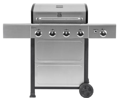 Kenmore BBQ Propane Gas Grill - 5 Burners with Side Burner & Searing Zone, 644 Sq. In. Stainless Steel Grill, 66,000 BTU, Ideal for Outdoor Cooking, Patio & Backyard, Black