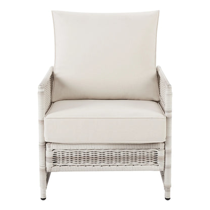 Better Homes & Gardens Paige Outdoor Wicker Stationary Lounge Chairs, Set of 2, White