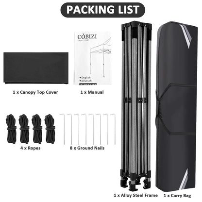 SANOPY 10 x 10 FT Pop Up Canopy Tent 10x10 Easy up Canopy, Heavy Duty Outdoor Canopy UPF 50+ All Weather Waterproof Instant Party Tents for Parties Gazebo with Handbag