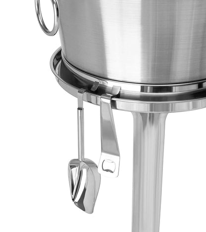 BirdRock Home 18/8 Stainless Steel 30 Qt. Beverage Tub with Stand - Silver