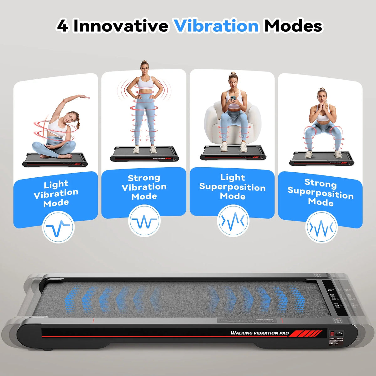 Sperax Walking Pad Treadmill with APP,3 in 1 Portable Under Desk Treadmill Fitness,Walking Vibration Workout Pad with Remote Control